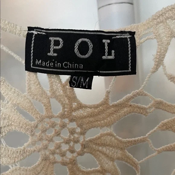 POL Cream Lace Fringe Tunic - Picture 2 of 3